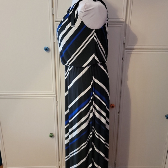 Alfani Black, Blue, White Chevron Maxi Dress - Picture 4 of 6